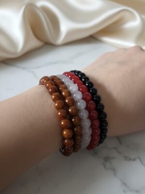 Unisex beaded bracelet stack