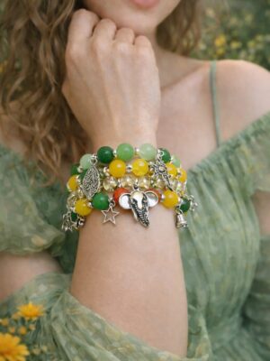 boho bracelet with colorful beads