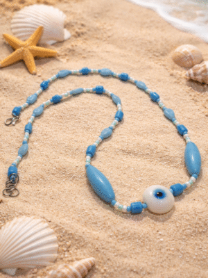 Blue Evil Eye Necklace - Sea and Sky - Handmade Artisan Jewelry